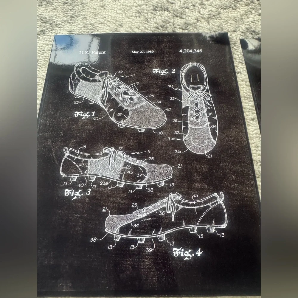 Soccer wall art set of 4 8x10 soccer schematics